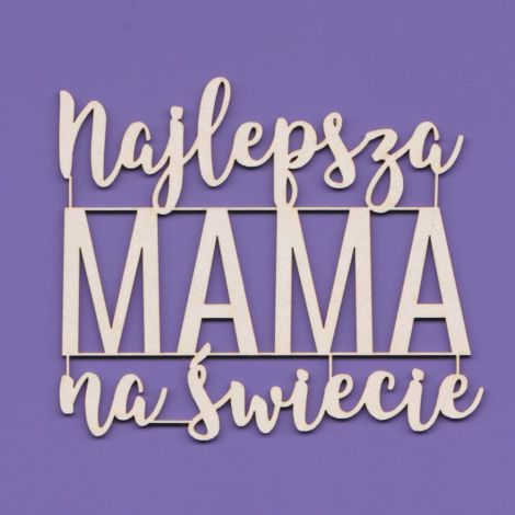 Tekturka Crafty Moly Napis G8 - Najlepsza mama na świecie
